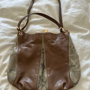Michael Kors Tan Leather & Snake skin Hobo